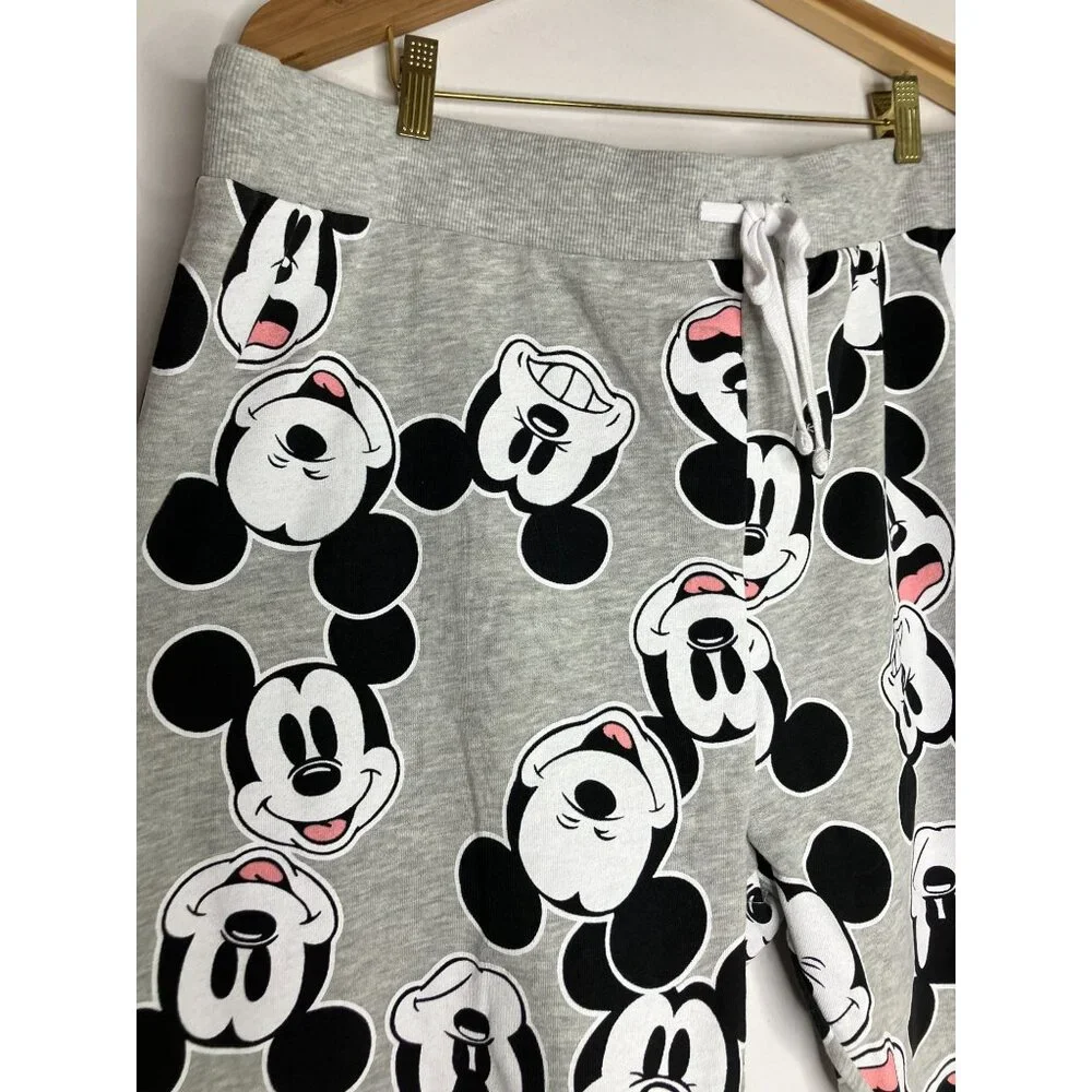 Disney Mickey Mouse Gray Jogger Sweat Pants Women's Size 2X New